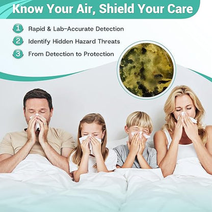 Mold Test Kit for Home Detection: 12 Professional DIY Testing Kits for Home Surfaces & Air Quality Detector & HVAC Monitor