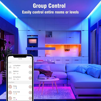 Sengled Zigbee LED Strip Lights Starter Kit - 16.4ft RGBW Smart Light Strip, Hub & Switch, Alexa & Google Compatible, 2000-6500k Dimmable, 1800 Lumens, 21W
