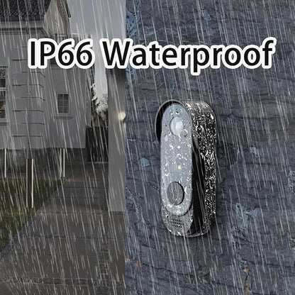 Outdoor Video Doorbell Camera Wireless 1080P with Screen for Home Office,Two-Way Audio,120° Vision,4.3” Screen,IP66 Waterproof, Video Doorbell No Subscription,APP,WiFi,Easy to Use for Elder