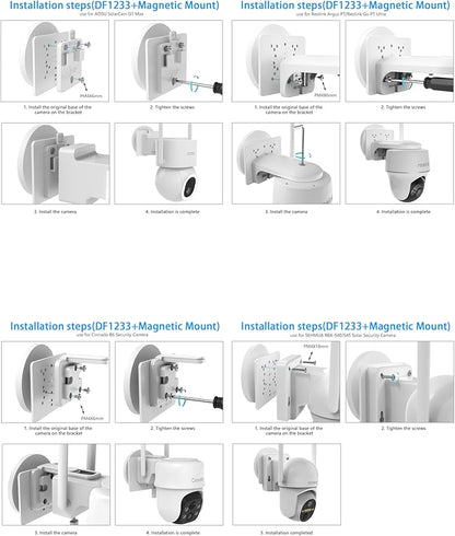 Magnetic Mount Compatible with eufy Security Solocam S340/E30/E42/4G LTE Cam S330/ E330 (Professional) Camera (White)