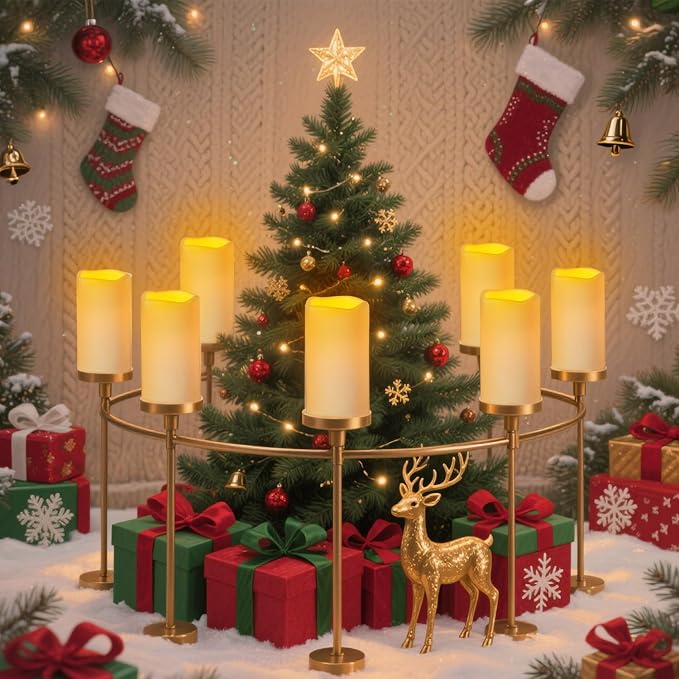 Flameless Candles 4" 5" 6" Outdoor Indoor Pillars Battery Operated Flickering Candles Include 10-Key Remote Timer 400+ Hours by 2 AA Batteries (Ivory Candle - Warm light, 3"D x 6" H - 2 Pack)