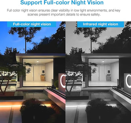 6MP Dual Lens Solar Security Cameras Wireless Outdoor, AOV 24/7 Recording Cameras for Home Security with 360° View, APP Alarm, Auto Tracking, Night Vision, Dual-Band WiFi, IP65, 8W Solar Panel