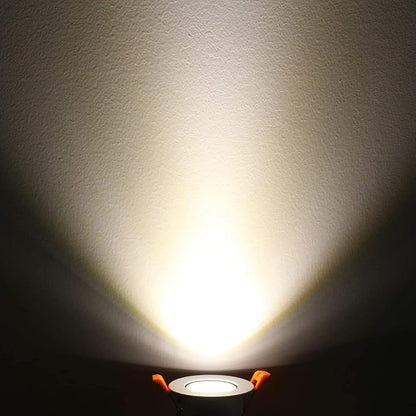 LightingWill 2inch LED Dimmable Downlight, 3W COB Recessed Ceiling Light, Natural White 4000K-4500K, CRI80, 25W Halogen Bulbs Equivalent, Silver (4Pack)