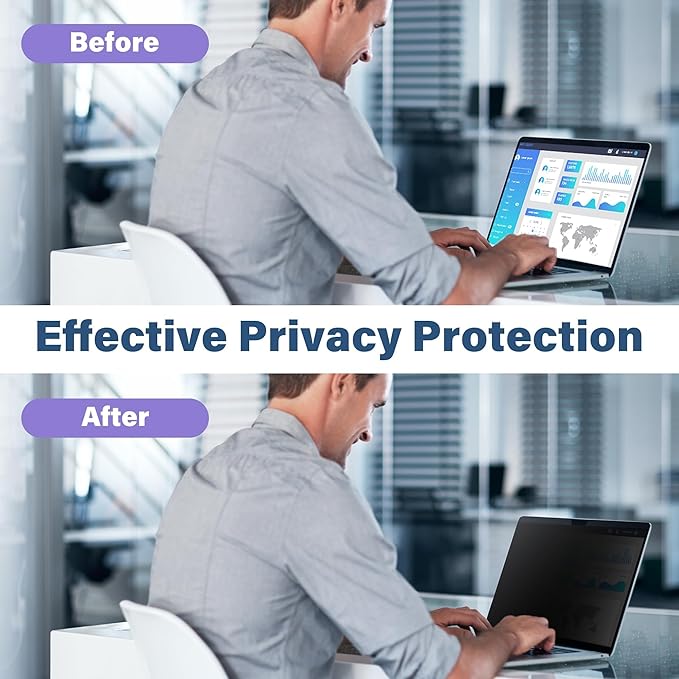 SenseAGE Magnetic Privacy Screen Filter For MacBook Pro 14 Inch (2021-2025, M1, M2, M3, M4, M5, Pro, Max), Removable Privacy Screen Protector, Anti Glare Blue Light, Compatible with MacBook Pro 14 inch