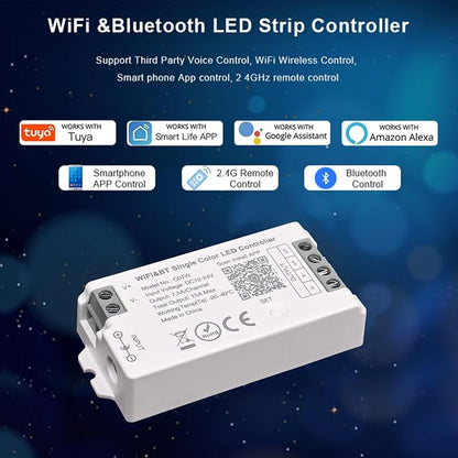 C01W Single Color LED Controller Tuya WiFi 2.4G RF PWM Dimmer for LED Strip