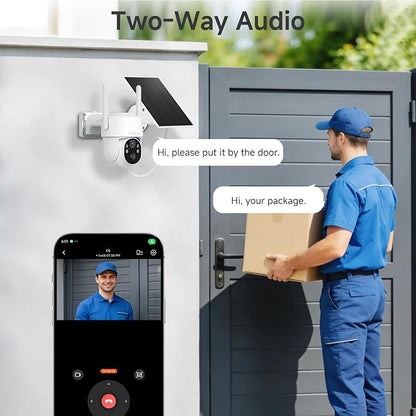 Noorio Solar Security Camera Outdoor, 1080P Wireless Camera, Dual WiFi