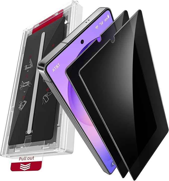 X-it for Samsung Galaxy S26 Ultra Screen Protector 9H+ Glass [Anti-Glare & Anti-Reflective] 68% Glare Reduction 25° Privacy Filter Ultrasonic Fingerprint Compatible Military Grade Drop Protection - 2 Pack