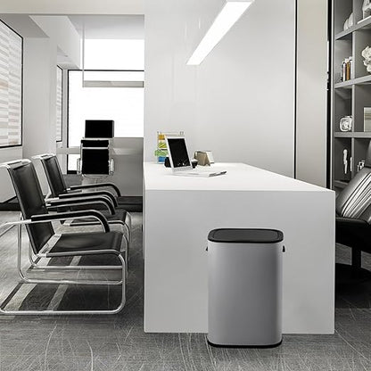 Garvee 13 Gallon Automatic Sensor Trash Can with Motion Activated Lid - Touchless Kitchen & Bathroom Garbage Bin, Battery Powered Smart Can for Office/Bedroom (50L Capacity)