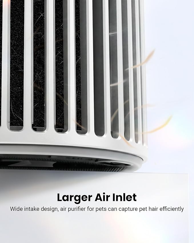 Smart Air Purifiers for Bedroom Home Pets, Timer and Alexa Control, Cover 1800 Ft² with PM2.5 Monitor, WiFi HEPA Air Purifier with Sleep Mode, Washable Filter Air Cleaner for Odors Smoke Dust