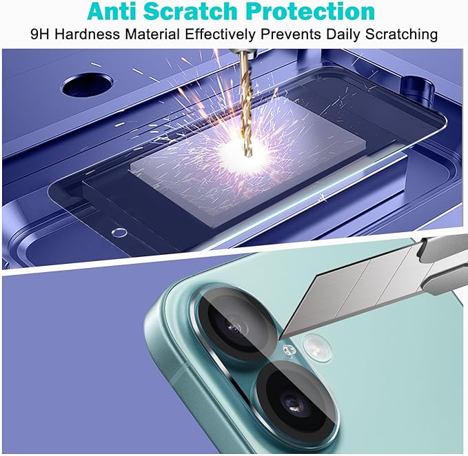 PEHAEL 3+3 Pack for iPhone 16 Privacy Screen Protector with Camera Lens Protector Full Coverage Anti-Spy Tempered Glass Film 9H Hardness Easy Installation Bubble Free [6.1 inch]
