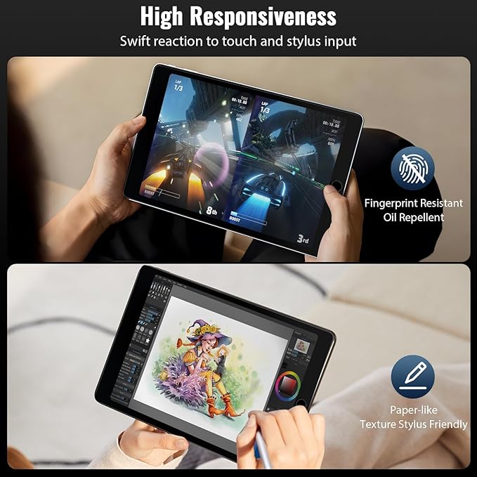 Matte Privacy Screen Protector for iPad 9th Generation 10.2 Inch 2022, Anti Spy Private Filter for iPad 8th/7th Gen 10.2", High Sensitive Bubble-Free Easy Install Black Security Screen, 1 Pack