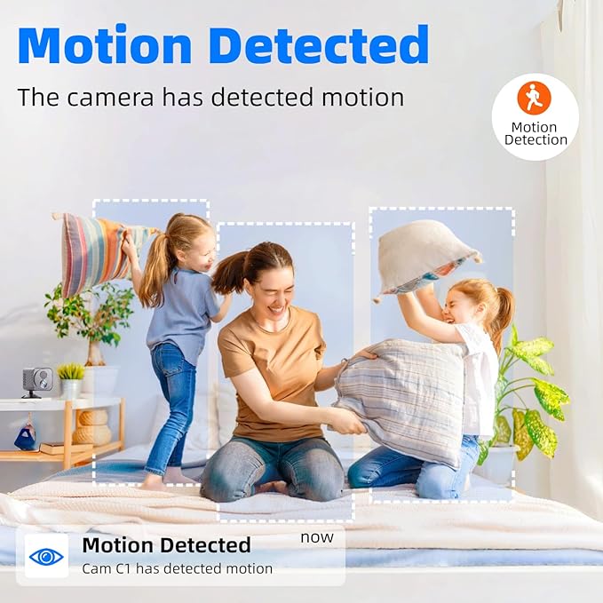 Upgraded Mini Camera 30-Day Battery Life, Wireless Hidden Camera 1080P HD with AI Motion Detection, Auto Night Vision, WiFi Pet, Baby Monitor, Nanny Cam for Home Office Security , Free cloud storage
