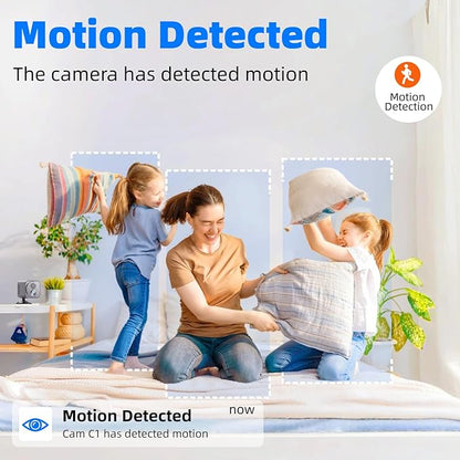 Upgraded Mini Camera 30-Day Battery Life, Wireless Hidden Camera 1080P HD with AI Motion Detection, Auto Night Vision, WiFi Pet, Baby Monitor, Nanny Cam for Home Office Security , Free cloud storage