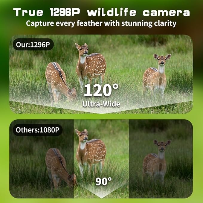 Cellular Trail Camera Subscription-Free, 4G LTE Cam, 1296P HD, 60MP, Low-Glow IR Night Vision, Fast Trigger Speed, Long Battery Life & 32GB SD for Wildlife Monitoring & Property Security