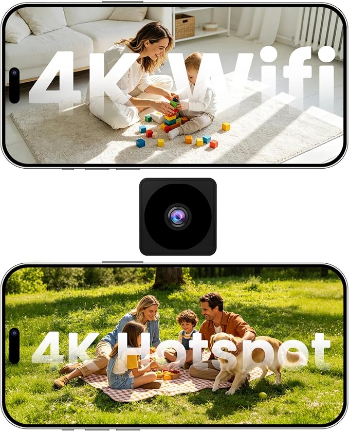 No Wifi Security Camera, 4K Mini Security Camera, Wireless Small Cameras