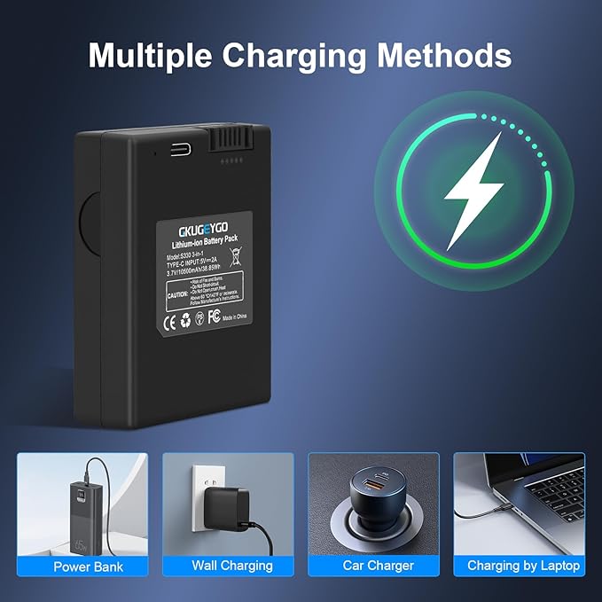 Security Rechargeable Battery for eufy S330 S230 S220 E330 Video Smart Lock 3-in-1 and Smart Drop, 10500mAh Li-ion Replacement Battery Compatible with eufy S330