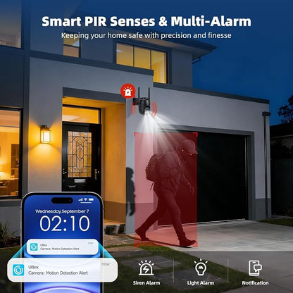 4G LTE Cellular Security Camera 2 Pack, Built-in SIM Card, Solar Powered