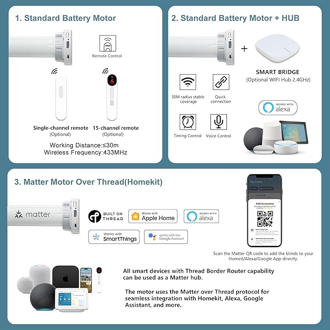 Bringnox Motorized Blinds with Remote,100% Blackout Smart Roller Blinds Compatible with Apple Homekit Google Home and Alexa Via HUB,and Customized (Vigor Wheat-09)