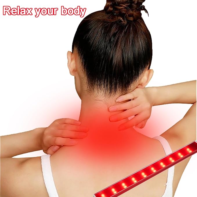 660nm & 850nm Red Light Strip, 9.6 Inch Near Infrared Light Bar with 5 Brightness Levels, USB Powered Red Light for Muscle Relaxation, Home & Fitness Use（2 pcs）