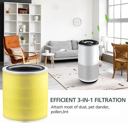 Core 400S Pet Care Replacement Filter for LEVOIT Core 400S Smart WiFi Air Purifie-r, 3-in-1 Activated Carbon Filter, Core 400S-RF-PA (LRF-C401-YUS), 1 Pack, Yellow