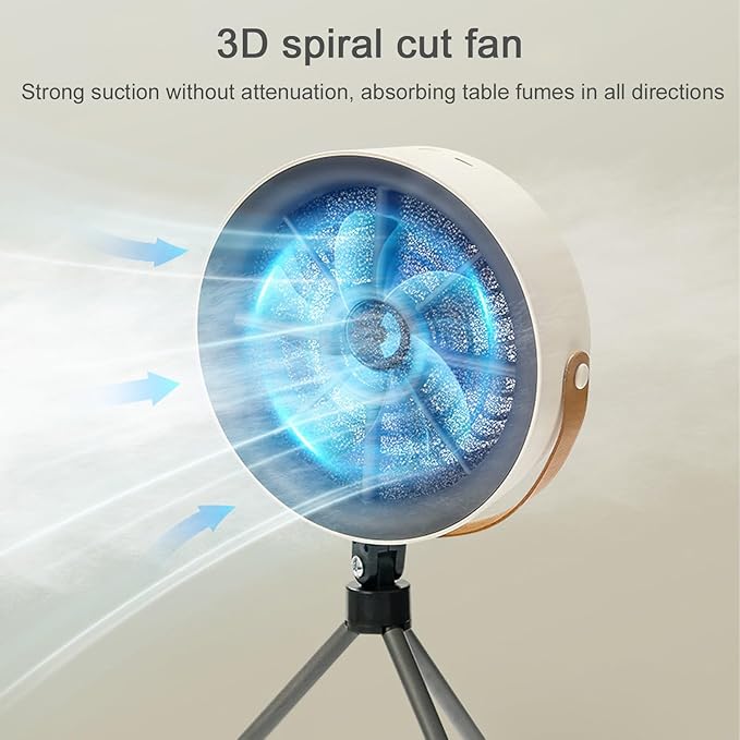 Smoke Away Purifier Fan, Portable Smoke Air Purifier Fan for Smoking Indoors with 12 PCS Filter Cotton, Can Be Hung and Stood, Purple, Type-C Charging, Three Speed Adjustment