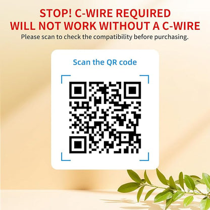 Smart Thermostats for Home, WiFi Thermostats Compatible with Alexa and Google Assistant,7day x 8period Programmable Control Tuya/Smart Life, Energy Saving, C-Wire Require