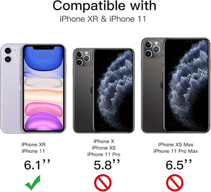 JETech Privacy Full Coverage Screen Protector for iPhone 11/XR 6.1-Inch, Anti-Spy Tempered Glass Film, Edge to Edge Protection Case-Friendly, 2-Pack