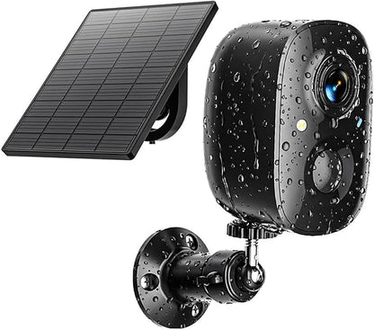 Security Cameras Wireless Outdoor 2K Solar Powered WiFi Cameras for Home Security,AI Motion Detection,Siren Alarm,Spotlight Color Night Vision,2-Way Audio,SD/Cloud Storage