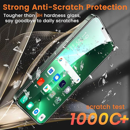Lesakit 3+3 Pack Privacy Screen Protector for iPhone 13 Pro Max 6.7-Inch with 3 Pack Camera Lens Protector, Anti Spy Tempered Glass Film 9H Hardness Bubble Free Case Friendly