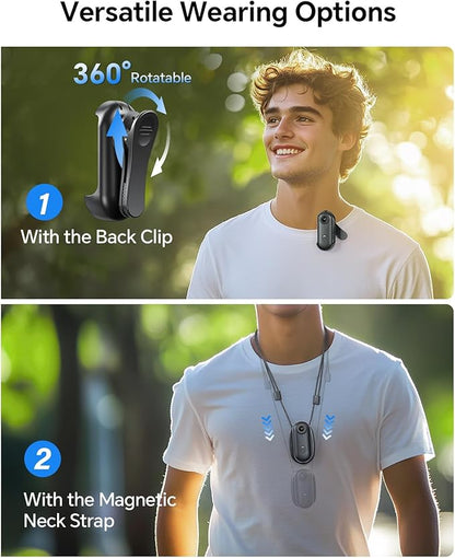 BOBLOV W4 4K Mini Body Camera, 256G Wearable Cam with Waterproof Case, Magnetic Clip, and Quick-Mount Accessories, 96 Minutes for Recording, Easy to Use for Lecture, Traveling, and Outdoors Activities