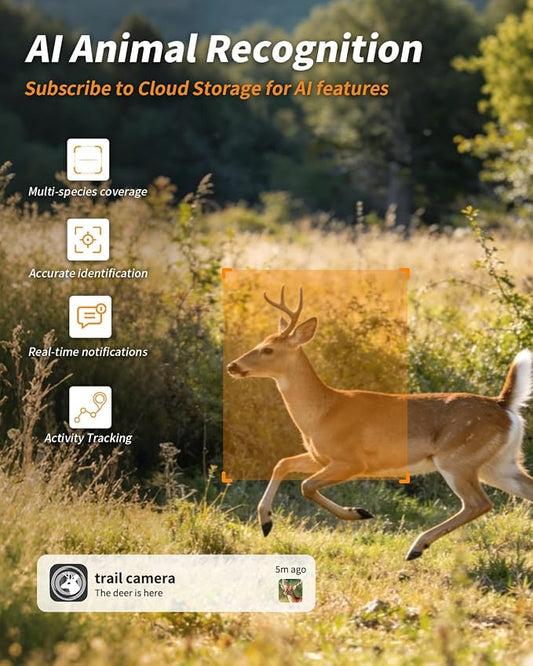 Loatos Trail Camera, 2Packes Cellular Trail Camera with Built-in SIM Card 4G Unlimited Data Plan 2k HD Live Streaming Game Cameras with Night Vision Motion Activated Waterproof IP66 4W Solar Panel