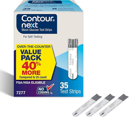 Ascensia CONTOUR NEXT Blood Glucose Diabetes Test Strips, 35 Count