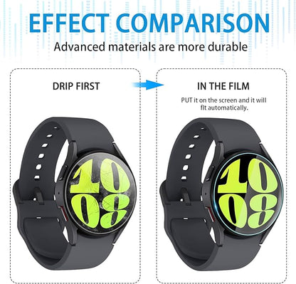 Suoman 4-Pack for Samsung Galaxy Watch 6/Galaxy Watch 7 40mm Screen Protector, [Anti-Scratch] 2.5D 9H Hardness Ultra-thin Tempered Glass Screen Protective Film