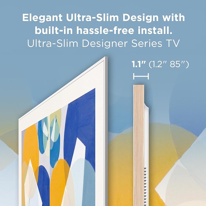 TCL 85 Inch Class NXTVISION Series Picture Frame Art TV | 85A300W, Latest Model | QLED 4K HDR Smart Google TV | 120HZ Dolby Atmos Audio | Alexa Google Apple Streaming Television | Easy Install