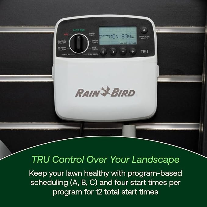 Rain Bird TRU8IW Irrigation Controller, Smart WiFi, Indoor, 8-Station