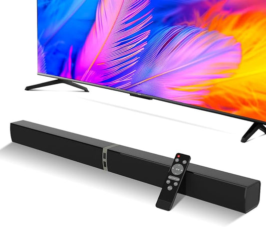MZEIBO Sound Bar for Smart TV，80W Bluetooth Soundbar 2-in-1 Detachable TV Speaker with Bluetooth 5.0/ARC/Optical/AUX, Home Theater Surround Sound System for TVs