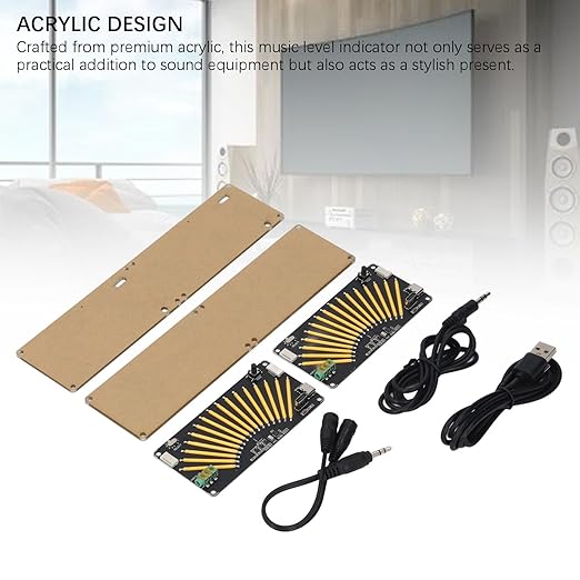 Audio Level Indicator, Voice Controlled Music Level Indicator with Adjustable Light Speed Controls for Home Stereo System