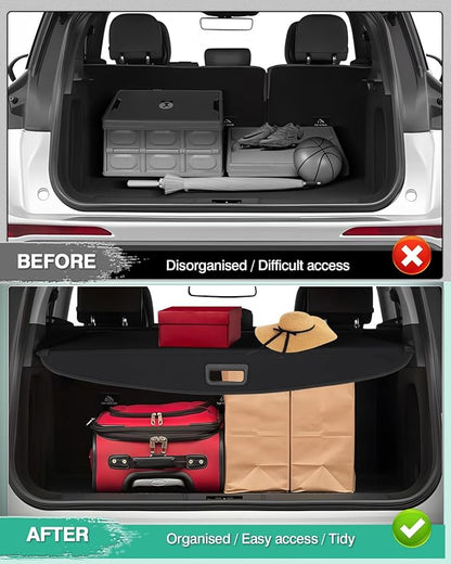 Powerty Cargo Cover for 2020-2025 Lincoln Corsair Accessories Trunk Cover Retractable Trunk Shielding Shade Cargo Luggage Cover Black