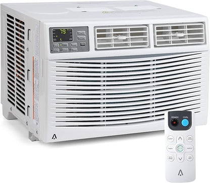 8000 BTU Window Air Conditioner with WiFi & App Control, Smart Window Mount AC Unit with Remote, Cools up to 350 Sq. Ft., 3-in-1 Cooling, Fan & Dehumidifier, Sleep Mode, 24H Timer, White