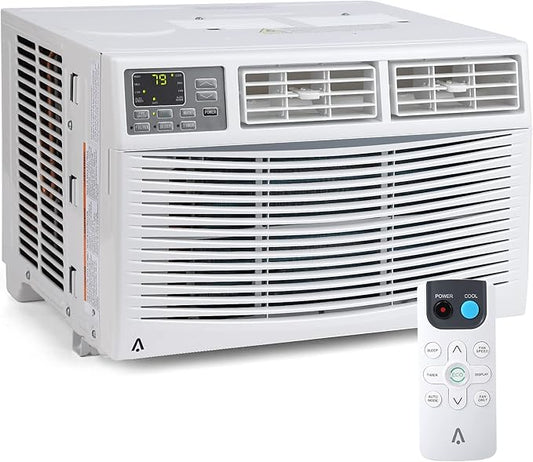 8000 BTU Window Air Conditioner with WiFi & App Control, Smart Window Mount AC Unit with Remote, Cools up to 350 Sq. Ft., 3-in-1 Cooling, Fan & Dehumidifier, Sleep Mode, 24H Timer, White