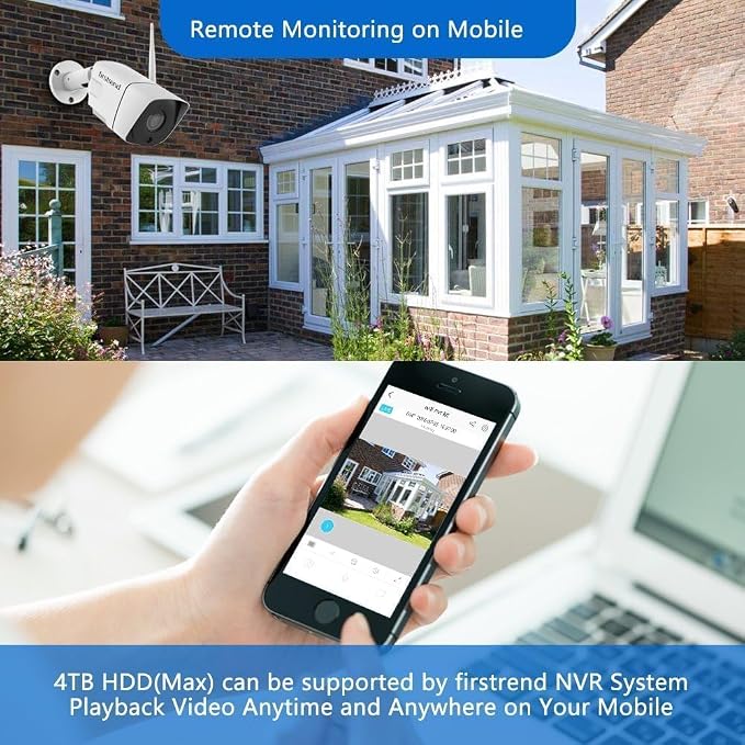 Firstrend Wireless Security Camera System,8CH Wireless NVR System