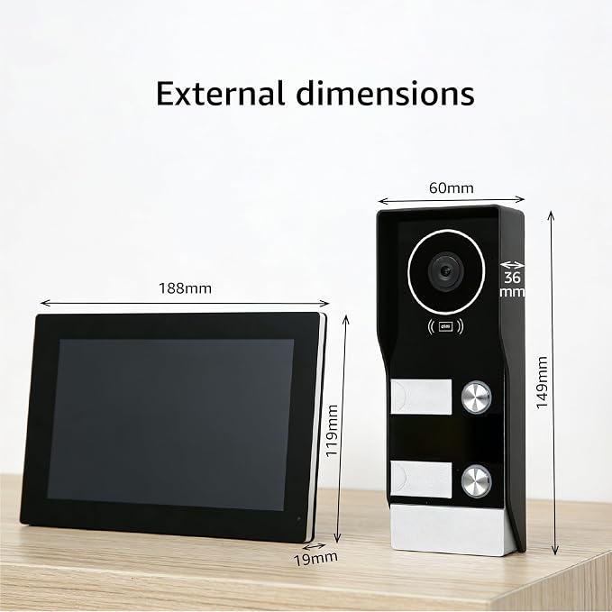 2-Wire 2-Family Video Intercom System with 7" Touch Screen