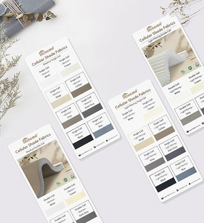 Kincmo Motorized Cellular Shades, Custom Motorized Blinds with Remote, Cordless Smart Electric Honeycomb Blinds Work with Apple HomeKit, Alexa, Google (Fabric-Samples Multicolor)