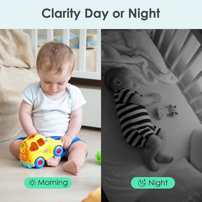 YOTON Indoor Security Camera 2.4GHz 2pcs, Baby Monitor, Pet Camera, Dog Cam, Night Vision, 2-Way Audio, Motion Detection, Works w/Alexa, Subscription Free Local Storage or Optional Cloud