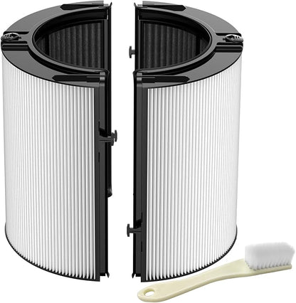 Combi 360°Glass Filter For Dyson HP1 HP2 TP09 TP07 TP06 TP04 TP10 TP7A HP04 HP06 HP07 HP09 HP10 HP4A HP7A PH01 PH02 PH03 PH04 PH3A DP04 PC1 PC2 Air Purifier,HEPA+Activated Carbon Filter #965432-01