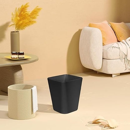 Trash Can - Small Waste basketbin - 1.8 Gallon- for Office,Home,Bathroom,Kitchen - Black