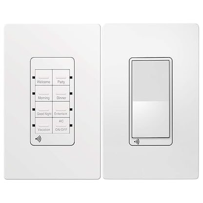 TOPGREENER Smart Light Switch and Wi-Fi Scene Controller, Neutral Wire Required, 2.4GHz Network, UL Listed