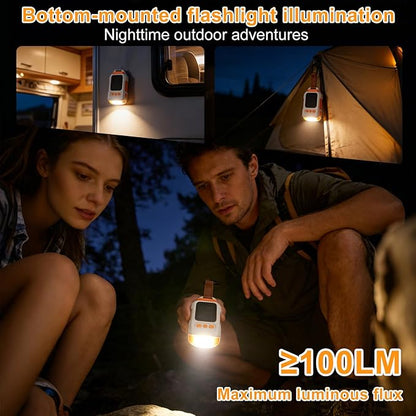 Portable Rechargeable Air Detector, Indoor Air Quality Meter, Magnetic Detector with Temperature and Humidity Monitoring, Audible and Visual Air Quality Monitor for Camping, Hotels, Travel, and RVs