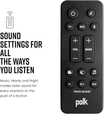 Polk Audio Signa S4 TV Sound Bar with Subwoofer - Dolby Atmos Audio VoiceAdjust & BassAdjust Technology, HDMI eARC, Wireless Subwoofer works with 8K, 4K, & HD TVs, Bluetooth, Wireless Streaming