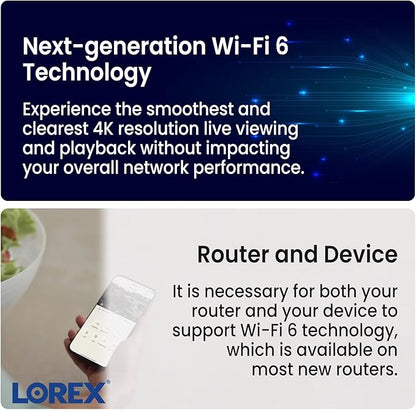 Lorex 4K 8MP Wi-Fi 6 Spotlight Security Camera | Indoor/Outdoor | Color Night Vision | Smart Motion Detection | 32GB Local Storage | 2-Way Talk | IP65 Rated | No Monthly Fees | White